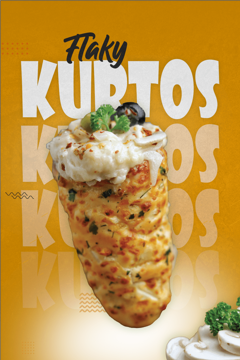 modernmonke project Delish, the poster design showing kurtos
