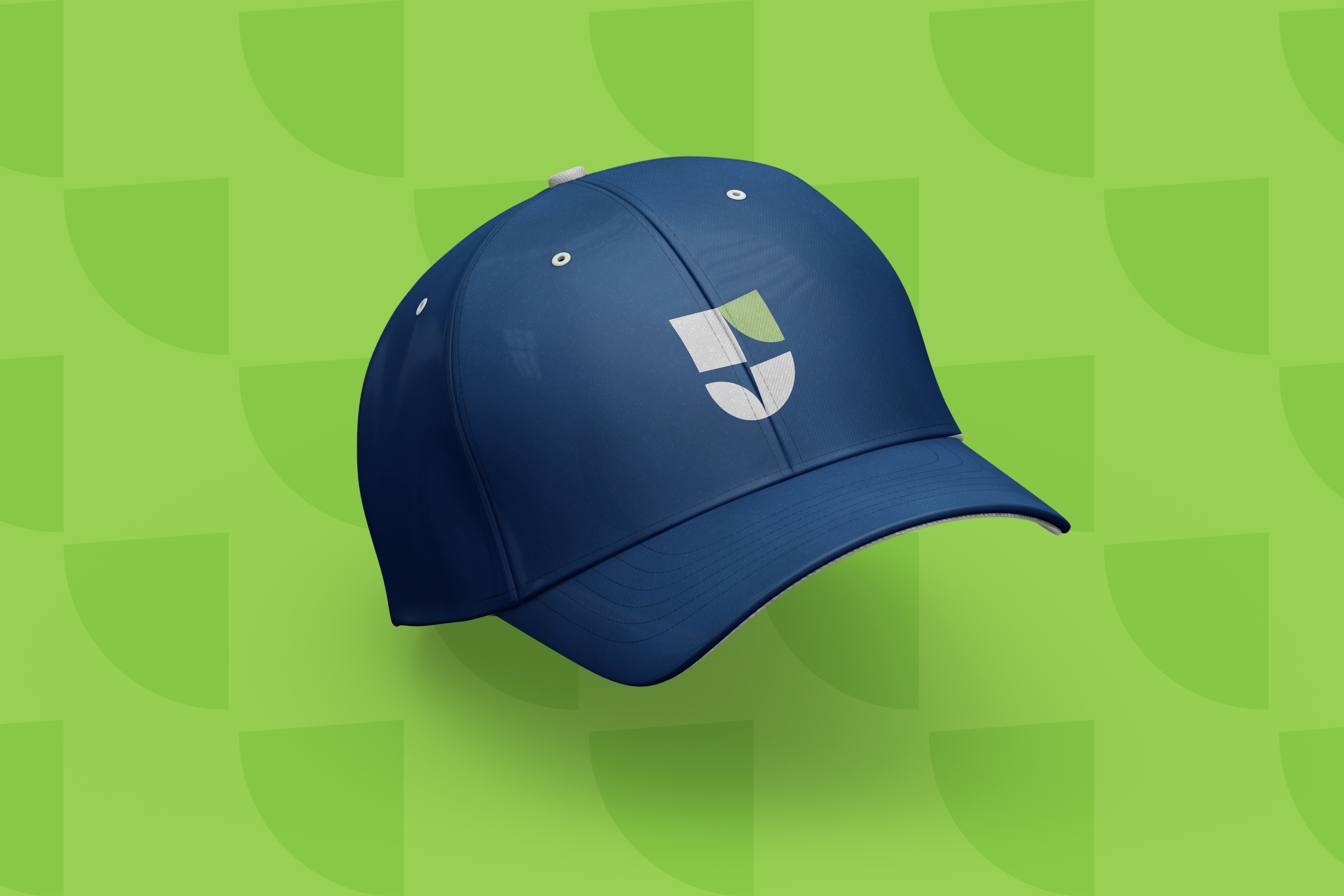 Image with the Spark union logo on cap mockup by modernmonke